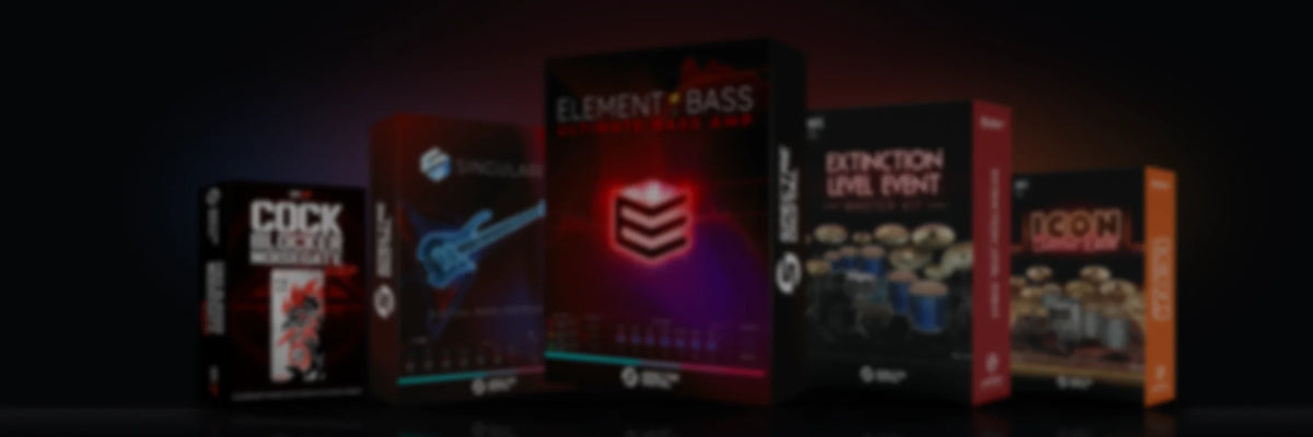 Dark stage backdrop with soft lit plugin boxes